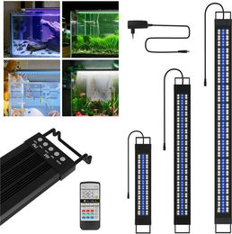 Clanmacy RGB LED Aquariumleuchte Schwarz für Aquarien 55-80cm – Bild 1 von 3