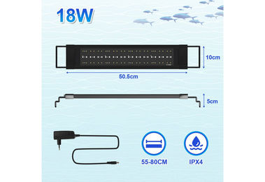 Clanmacy RGB LED Aquariumleuchte Vollspektrum Aufsetzleuchte für Tropenfische 55-80cm – Bild 1 von 3
