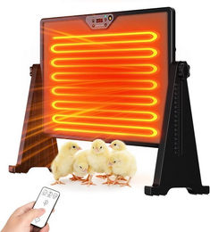 Clanmacy Wärmeplatte für Geflügel und Haustiere mit Thermostat 300W Schwarz aus Aluminium – Bild 1 von 5