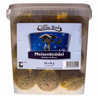 Produktbild von Classic Bird Meisenknödel für Wildvögel und Meisen, 30 Stück im Eimer, ganzjähriges Vogelfutter