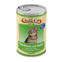 Produktbild von Classic Cat Katzen Nassfutter Stückchen in Sauce mit Huhn Adult 12x415g - 12 x 415 g