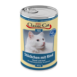 Classic Cat Katzenfutter Stückchen in Sauce mit Rind Adult 12x415g - 12 x 415 g – Bild 1 von 2