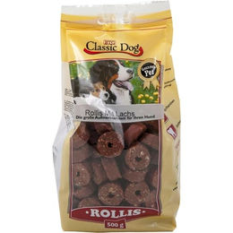 Produktbild von Classic Dog Belohnungssnack Rollis mit Lachs glutenfrei für Hunde 500 g - 500 g