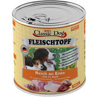 Produktbild von Classic Dog Hundefutter Adult Fleischtopf mit Ente Stückchen in Sauce getreidefrei 6x 800g - 6 x 800 g