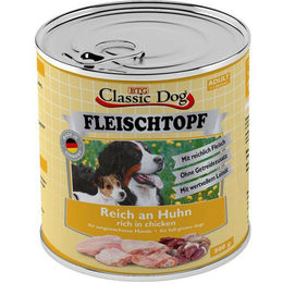 Classic Dog Hundefutter Adult Fleischtopf mit Huhn Stückchen in Sauce getreidefrei und mit hohem Fleischanteil 6 x 800g - 6 x 800 g – Bild 1 von 2
