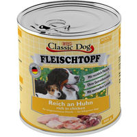 Produktbild von Classic Dog Hundefutter Adult Fleischtopf mit Huhn Stückchen in Sauce getreidefrei und mit hohem Fleischanteil 6 x 800g - 6 x 800 g