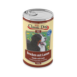 Produktbild von Classic Dog Hundefutter Nass mit Lamm Brocken Adult 6x 1250g - 6 x 1250 g