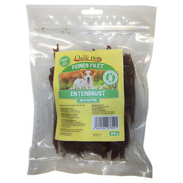 Produktbild von Classic Dog Hundetrockenfleisch Entenbruststreifen getreidefrei mit hohem Fleischanteil 250 g