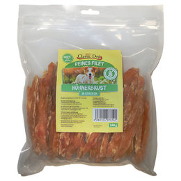 Classic Dog Hundetrockenfleisch Hühnerbruststreifen Getreidefrei 500 g – Bild 1 von 2