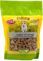 Classic Dog Meateez Belohnungssnack für Hunde mit Geflügel getreidefrei und glutenfrei 150 g - 12 x 150 g – Bild 1 von 2