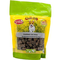 Produktbild von Classic Dog Meateez Belohnungssnack für Hunde mit Wild getreidefrei und glutenfrei 150g - 12 x 150 g