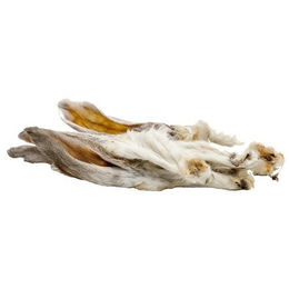 Produktbild von Classic Dog Naturkauartikel Kaninchenohren mit Fell hypoallergen und monoprotein 100 g - 100 g