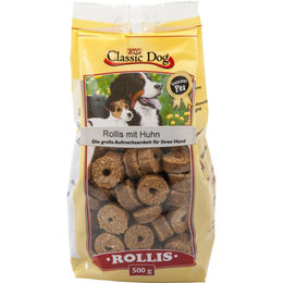 Produktbild von Classic Dog Snack Rollis Belohnungssnack mit Huhn für Hunde Adult 500g - 500 g