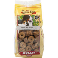 Produktbild von Classic Dog Snack Rollis Belohnungssnack mit Huhn für Hunde Adult 500g - 500 g