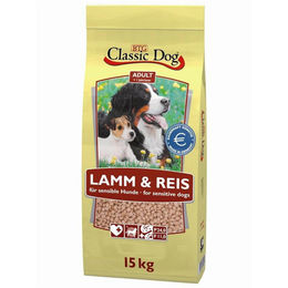 Classic Dog Trockenfutter Lamm & Reis für erwachsene Hunde 15kg hypoallergen und monoprotein mit Schonkost-Eigenschaften - 15 kg – Bild 1 von 3