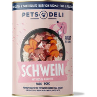 Produktbild von Classic Hundefutter Adult Schwein mit Reis Monoprotein Stückchen in Sauce 400g Dose