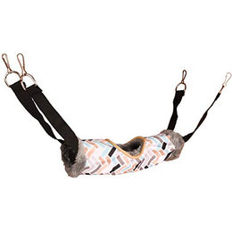 Clavio Flamingo Hamstertunnel mit Aufhänger für Hamster und Frettchen 26x9x9 cm – Bild 1 von 10