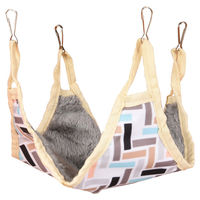 Produktbild von Clavio Flamingo Hängematte für Hamster und Zwerghamster aus Stoff 27x27x2 cm bunt