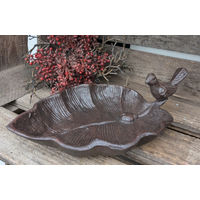 Produktbild von Clayre & Eef Bodenfutterstation für Vögel aus Metall in Braun 26 x 15 x 8 cm