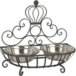 Clayre & Eef Doppel-Hundefutternapf aus Edelstahl in Silber Modell KIN - 0,5 l – Bild 1 von 1