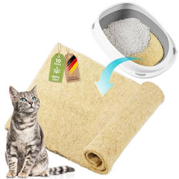 CleanCat Hanfmatte Bio Katzenstreu Ersatz aus Naturmaterial geruchsneutralisierend und zuschneidbar 10er Set 5mm – Bild 1 von 4