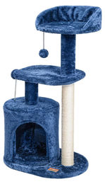 ClevaHome Kratzbaum für Katzen in Denimblau mit 85 cm Höhe – Bild 1 von 3