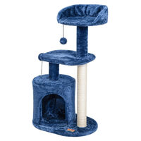Produktbild von ClevaHome Kratzbaum für Katzen in Denimblau mit 85 cm Höhe