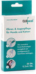 Produktbild von CLICswab® Augenreiniger für Hunde und Katzen in Türkis