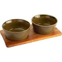 Produktbild von Cloud7 Erhöhter Napf Alain Avocado Keramik Grün Größe S Durchmesser ca. 15 cm für Hunde