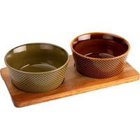 Produktbild von Cloud7 Hundebar Alain Keramik Futternapf Avocado Cinnamon Größe M Durchmesser ca. 19 cm