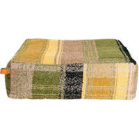 Produktbild von Cloud7 Hundekissen Cube Tartan kariert grün aus Bio-Wolle Größe M