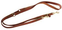 Produktbild von Cloud7 Hundeleine Prince Park Leder cognac/green Breite 1,2 cm Länge 220 cm