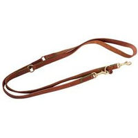 Produktbild von Cloud7 Hundeleine Prince Park Leder cognac/green Breite 1,2 cm Länge 220 cm