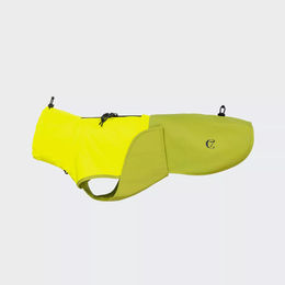 Produktbild von Cloud7 Hunderegenmantel Aktiv Neon Green/Light Olive für Dackel Größe 5 aus Polyester waterproof