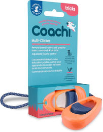 Coachi Multi-Clicker für Hunde mit Lautstärkeregler und Handschlaufe in Orange – Bild 1 von 9