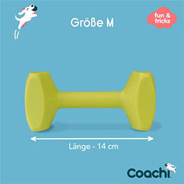 Coachi Trainings-Hantel Dummy für Hunde und Welpen in Grün Gelb - 1 Stk. – Bild 1 von 2