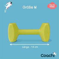 Produktbild von Coachi Trainings-Hantel Dummy für Hunde und Welpen in Grün Gelb - 1 Stk.