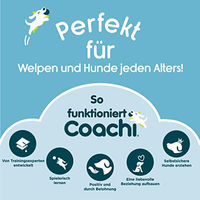 Produktbild von Coachi Trainingspfeife für Hunde mit verstellbarem Trageband in Orange aus Kunststoff