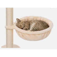 Produktbild von COBOX Katzenhängematte XL Liegemulde für Kratzbaum aus Plüsch und Metall Beige Ø32 cm