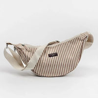 Produktbild von Cocopup London Crossbody Crescent Hundegassi Beutel Leinenstreifen Beige aus Polyester