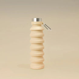 Cocopup London Reisenapf Faltbare Wasserflasche aus Silikon Beige – Bild 1 von 1