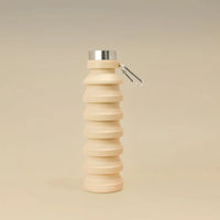 Produktbild von Cocopup London Reisenapf Faltbare Wasserflasche aus Silikon Beige