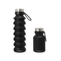 Produktbild von Cocopup London Reisenapf Faltbare Wasserflasche aus Silikon Schwarz