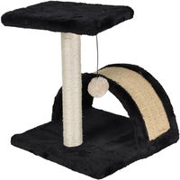 Produktbild von CODICO Kratzbaum Love Story für Katzen aus Holz mit Schaber in Schwarz und Grau