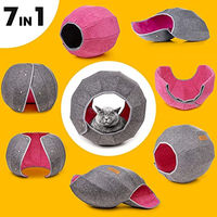 Produktbild von COFI 1453 Katzenhöhle Einstellbarer Katzenkorb aus TPU in Rosa Pink Grau