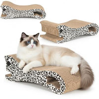 Produktbild von COIL Kratzpappe Katzenbett aus MDF für erwachsene Katzen in Beige und Braun