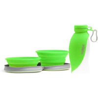 Produktbild von Colapz Reisenapf faltbare Hundenäpfe mit Wasserflasche aus Silikon für Hunde aller Altersstufen - 570 ml