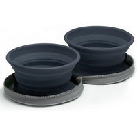 Produktbild von Colapz Reisenapf Set aus Silikon für Hunde in Schwarz