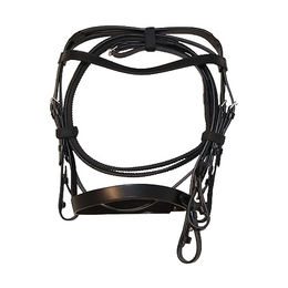 Collegiate Hunt Cavesson IV Gebisslose Trense für Warmblut in Schwarz aus Leder – Bild 1 von 3