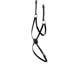 Collegiate Mono Crown Grackle Nasenband aus Leder Schwarz Full Size – Bild 1 von 1